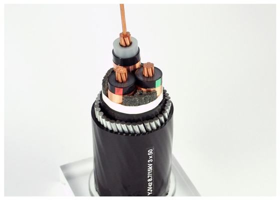 ΚΙΝΑ SWA XLPE 11kV θωρακισμένο ηλεκτρικό καλώδιο τρία θωρακισμένο καλώδιο YJV32 χαλκού των MV πυρήνων προμηθευτής
