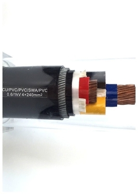 ΚΙΝΑ SWA της LV αγωγών χαλκού θωρακισμένα μονωμένα PVC καλώδια 4 θωρακισμένο καλώδιο 4x240mm2 χαλύβδινων συρμάτων πυρήνων προμηθευτής