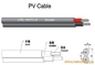2 επίπεδο/στρογγυλό ηλιακό καλώδιο καλωδίων πυρήνων, χρώμα μόνωσης Pantone καλωδίων ηλιακού πλαισίου προμηθευτής