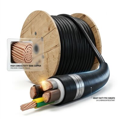 ΚΙΝΑ Factory Direct PVC Insulated Power Cable 0.6/1kV 4x70mm2 Copper Export Grade προμηθευτής