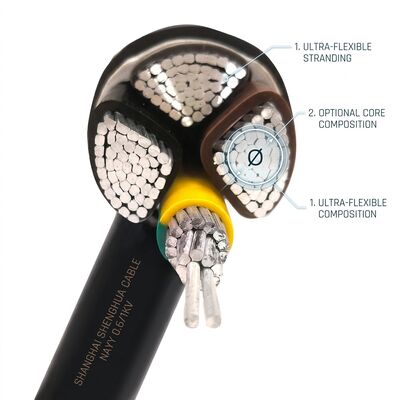 Oil Resistant Chemical Resistant PVC Insulated Cable 450/750V 3 Core Industrial Use προμηθευτής