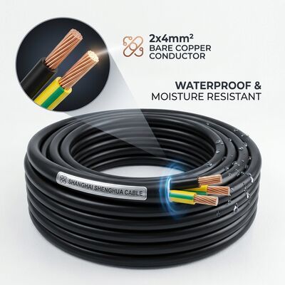 Waterproof Moisture Resistant PVC Insulated Cable 0.6/1kV 2 Core 2x4mm2 Outdoor Wet Area προμηθευτής