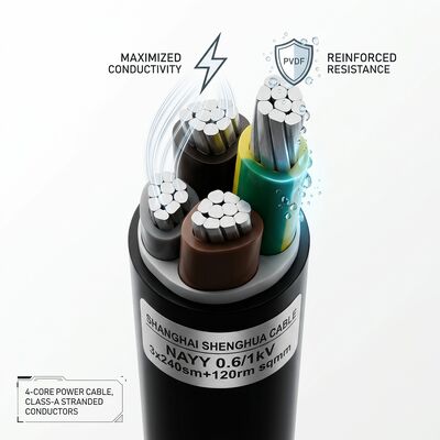 Waterproof Moisture Resistant PVC Insulated Cable 0.6/1kV 2 Core 2x4mm2 Outdoor Wet Area προμηθευτής