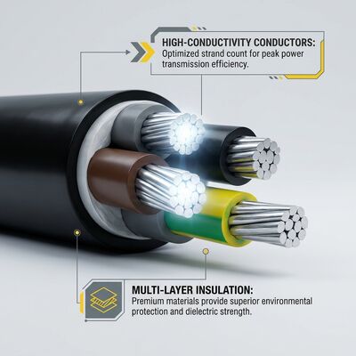 Waterproof Moisture Resistant PVC Insulated Cable 0.6/1kV 2 Core 2x4mm2 Outdoor Wet Area προμηθευτής