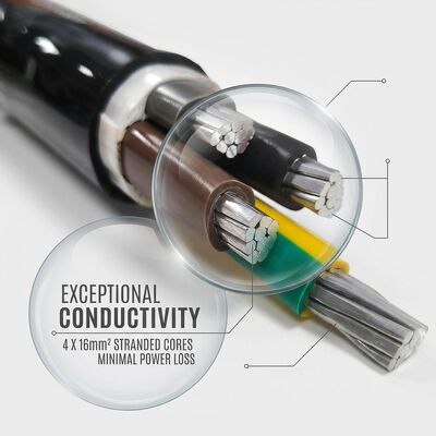 High Temperature XLPE Insulated PVC Sheathed Cable 0.6/1kV 4x16mm2 Power Station προμηθευτής